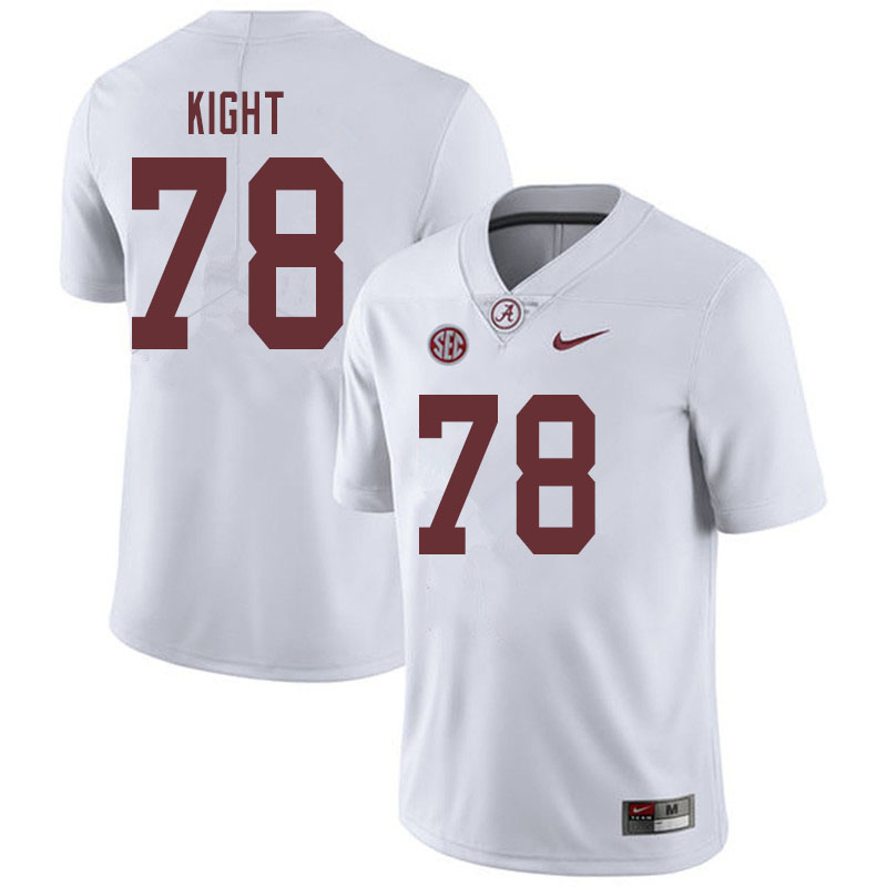 Men #78 Amari Kight Alabama Crimson Tide College Football Jerseys Sale-White